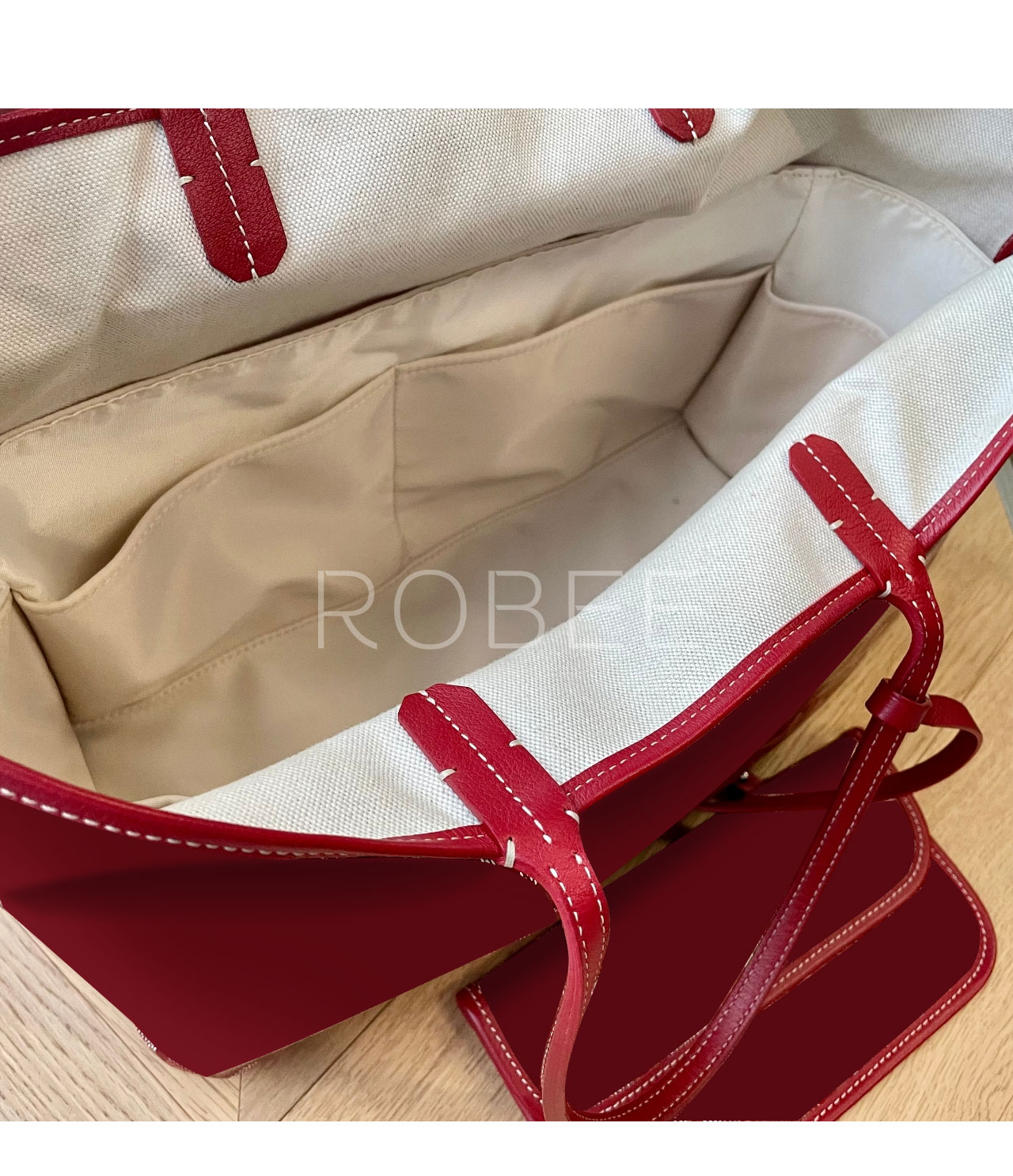 バッグインバッグ Goyard Louis対応 ナイロン 軽量 自立 インナーバッグ チャック付き 小さめ 大きめ バッグの中 整理 整頓 通勤 旅行バッグ 防水 水洗可能 バッグ 内部 底 汚れ防止 ROBEE sunnystation-10004218 Sunny Station サンプル画像3