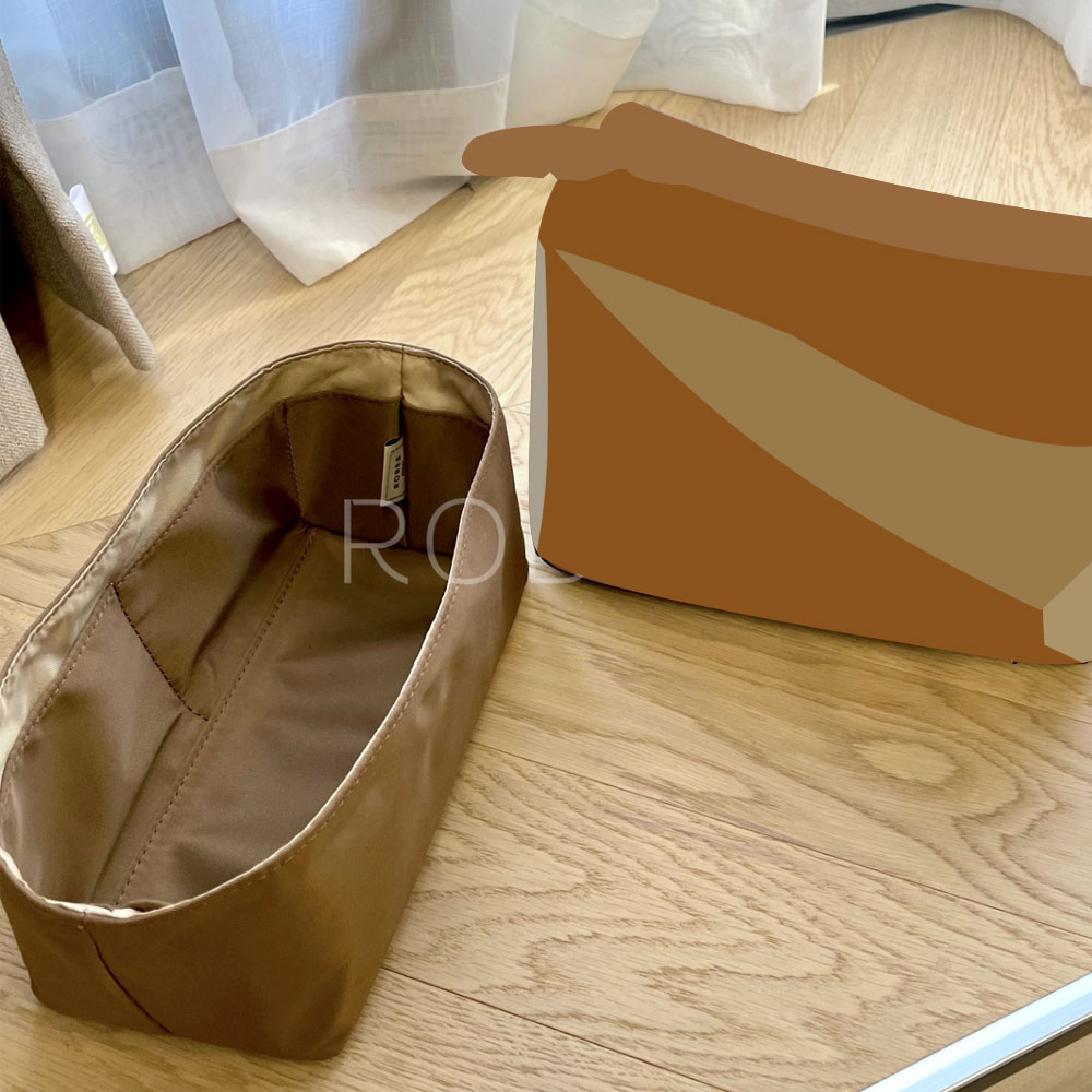 バッグインバッグ ロエベ Loewe puzzle対応 ナイロン軽量 自立 インナーバッグ チャック付き 小さめ 大きめ バッグの中 整理 整頓 通勤 旅行バッグ 防水 水洗可能 バッグ 内部 底 汚れ防止 ROBEE sunnystation-10004383 Sunny Station サンプル画像2