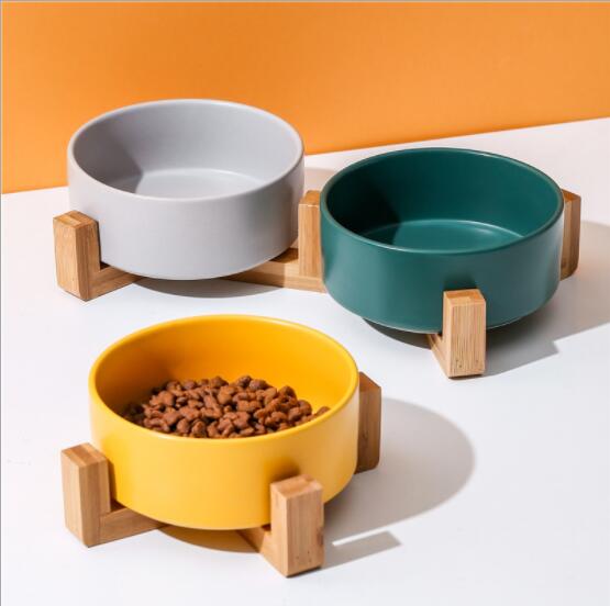 ペットボウル フードボウル 犬猫用 食器 ペット食器 陶器 ペット皿 食事 餌入れ 水入れ 滑り止め付き ..