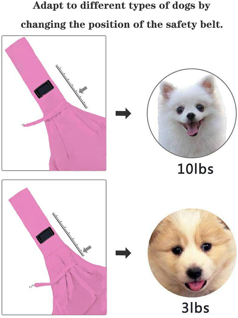 ペット用品犬バッグスリング抱っこ紐お出かけ抱っこバッグペット小型犬ショルダー飛び出し防止用ストラップ付ねこ用/いぬ用ペットスリングドッグ斜めショルダーバッグカラフルドッグスリング10kgまでの耐久性