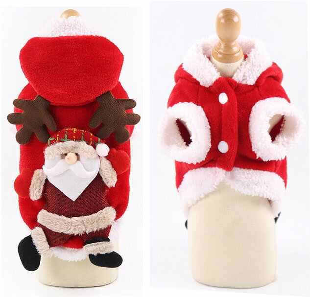 犬の服 クリスマス ペットの服 冬 暖かい ペットウェア おしゃれ かわいい 小型犬 中型犬 秋冬 ふわふわ 保温 猫服 ドッグウェア ベスト 洋服 可愛い 脱毛保護 家着 雰囲気