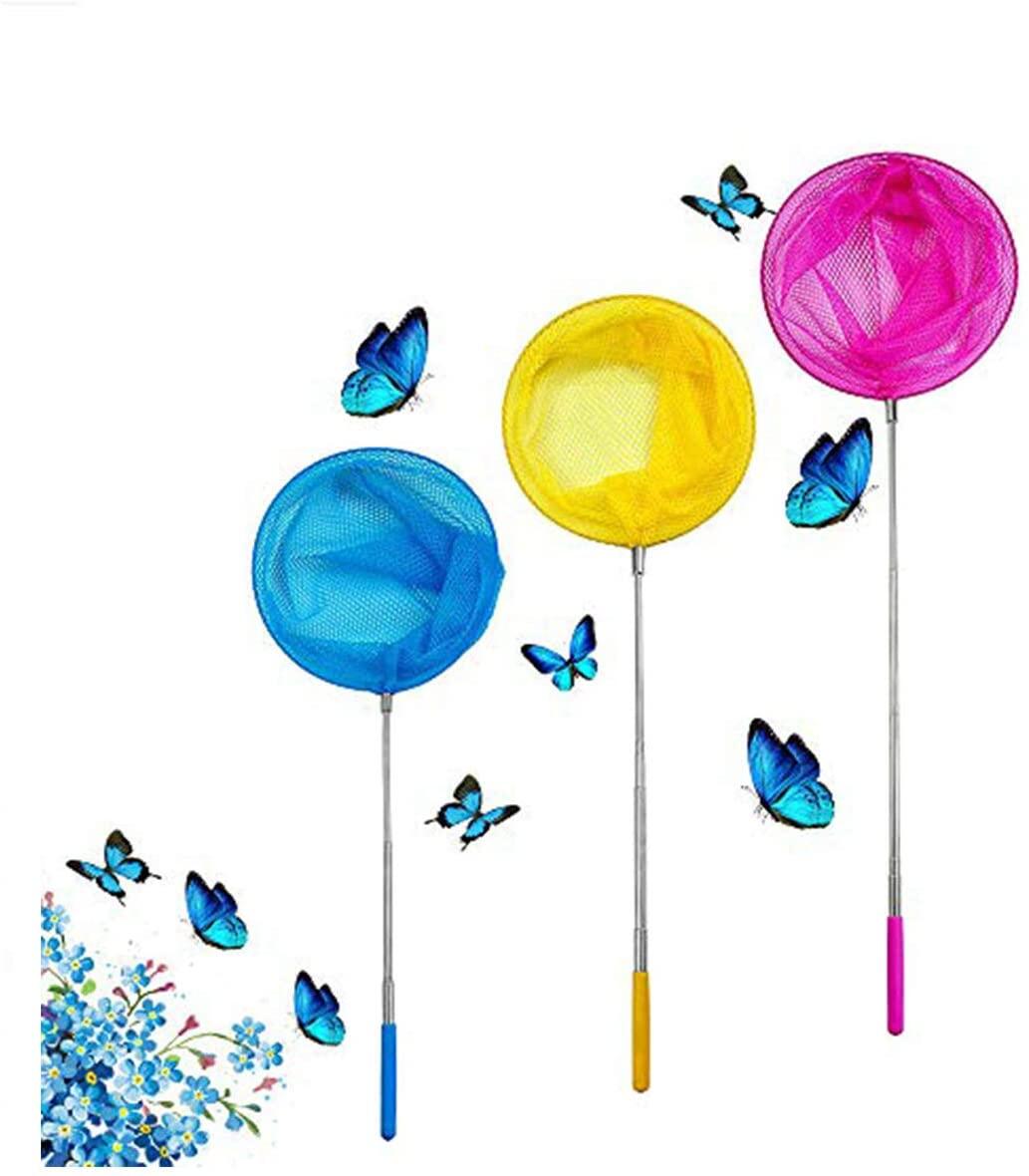 ＼半額&P2倍★楽天スーパーSALE／3個セット 虫取り網 伸縮式 昆虫ネット 水陸両用網 魚取り 昆虫採集 おもちゃ 軽量 子供 夏休み 虫取りあみ（色はランダムで発送）