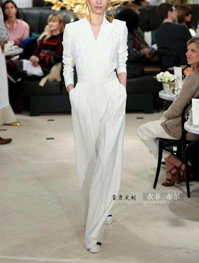 ウエディングドレス 結婚式ドレス 二次会 花嫁ドレス 結婚式 かっこいいドレス パンツドレス パーティードレス おしゃれなパンツ 個性的 ナチュラル 袖あり 大人用 簡単に パンツデザイン Vネック 長袖 ワイドパンツ ハイウエスト カジュアル結婚式