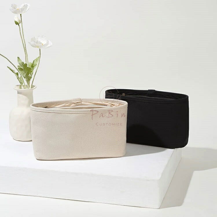 樂天商城 - キャンバスポーチ 収納バッグ キャンバス 軽量 無地 バッグインバッグ インナーバッグ レディース 韓国風 シンプル 小物収納 整理 人気 小さめ 防塵袋 小物入れ マルチポケット 内部 底 汚れ防止 PaBin