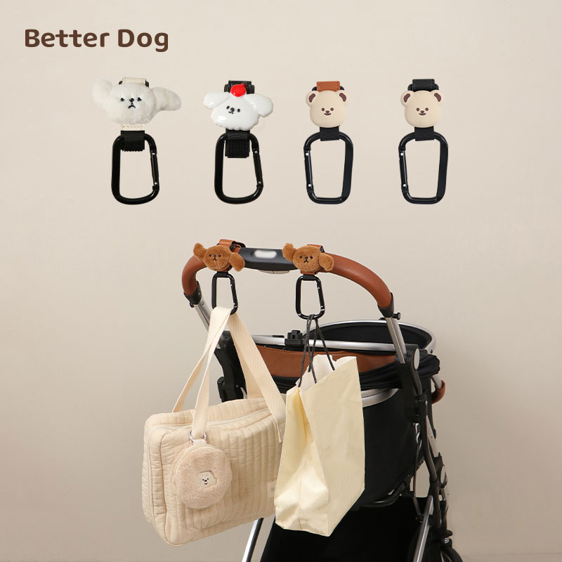 ペットカート用 フック 車用 収納フック 360度回転 滑り止め 面ファスナー式 かわいい 荷物フック 装着..