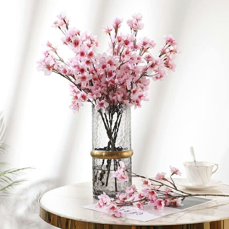 桜 造花 6本セット さくら 春の花 絹花 シルク花 桃の花 枯れない花 花束 人工観葉植物 フラワーアレンジメント 写真撮影 開店祝い 誕生日 お見舞い お礼 部屋飾り 40cm/本 桜色・白色