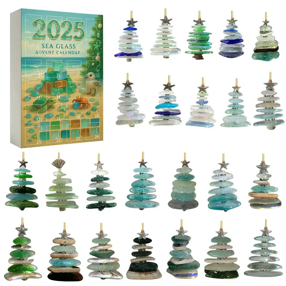 樂天商城 - 2025 クリスマス 24個 吊り下げ飾り クリスマス アドベントカレンダー 飾り付け カウントダウン カレンダー クリスマスギフト クリスマス カレンダー クリスマスツリーオーナメント アクリル製 6歳以上