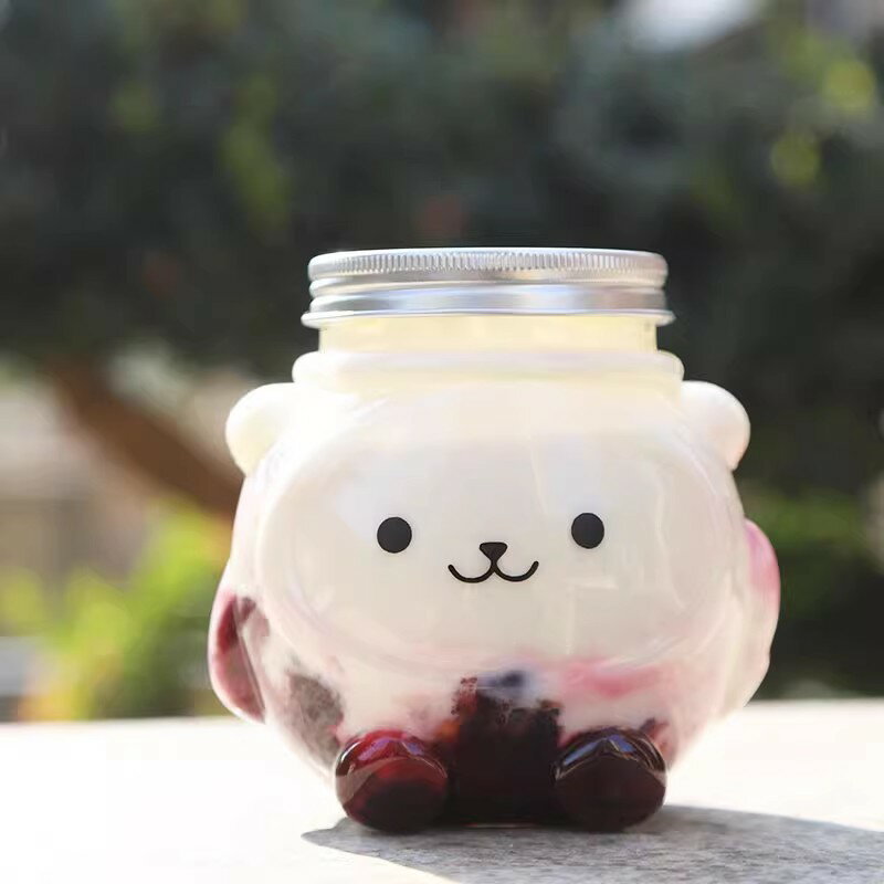 樂天商城 - 10/40個セット ドリンクボトル 500ml かわいい ボトル 透明 ドリンク カップ プラカップ 透明カップ プラコップ 飲み物 コップ タピオカボトル チーズティー バナナジュース おしゃれ