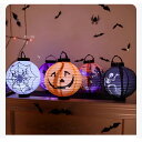 6点セット ハロウィン 提灯 飾り LED 電池式 パーティーグッズ 直径約20cm カボチャ コウモリ 骸骨 提灯 和紙提灯 折り畳み式ちょうちん オレンジ パープル イベント お祭り パーティー (AAA 乾電池は付属しておりませんので、別途ご準備ください。)