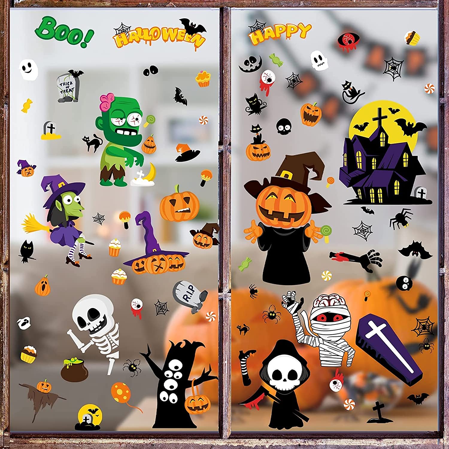 ハロウィン 飾り 静電ステッカー 9枚(126...の紹介画像2