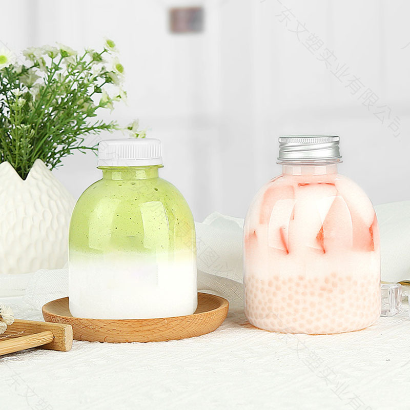 樂天商城 - 20/25個セット ドリンクボトル 350/450ml フタ付き プラコップ かわいい 持ち帰り 可愛い 透明 タピオカボトル チーズティー バナナジュース カフェ 飲み物 コップ おしゃれ ボトル ドリンク