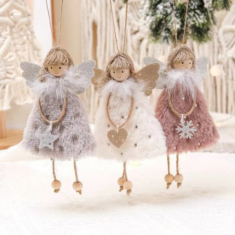 Rakuten - クリスマス 飾り クリスマスかわいい装飾品 クリスマス 壁、ツリー飾り 可愛い クリスマス 飾り ク 贈り物　女の子クリスマスプレゼント　3個セット（ピンク、グレー、ホワイト）