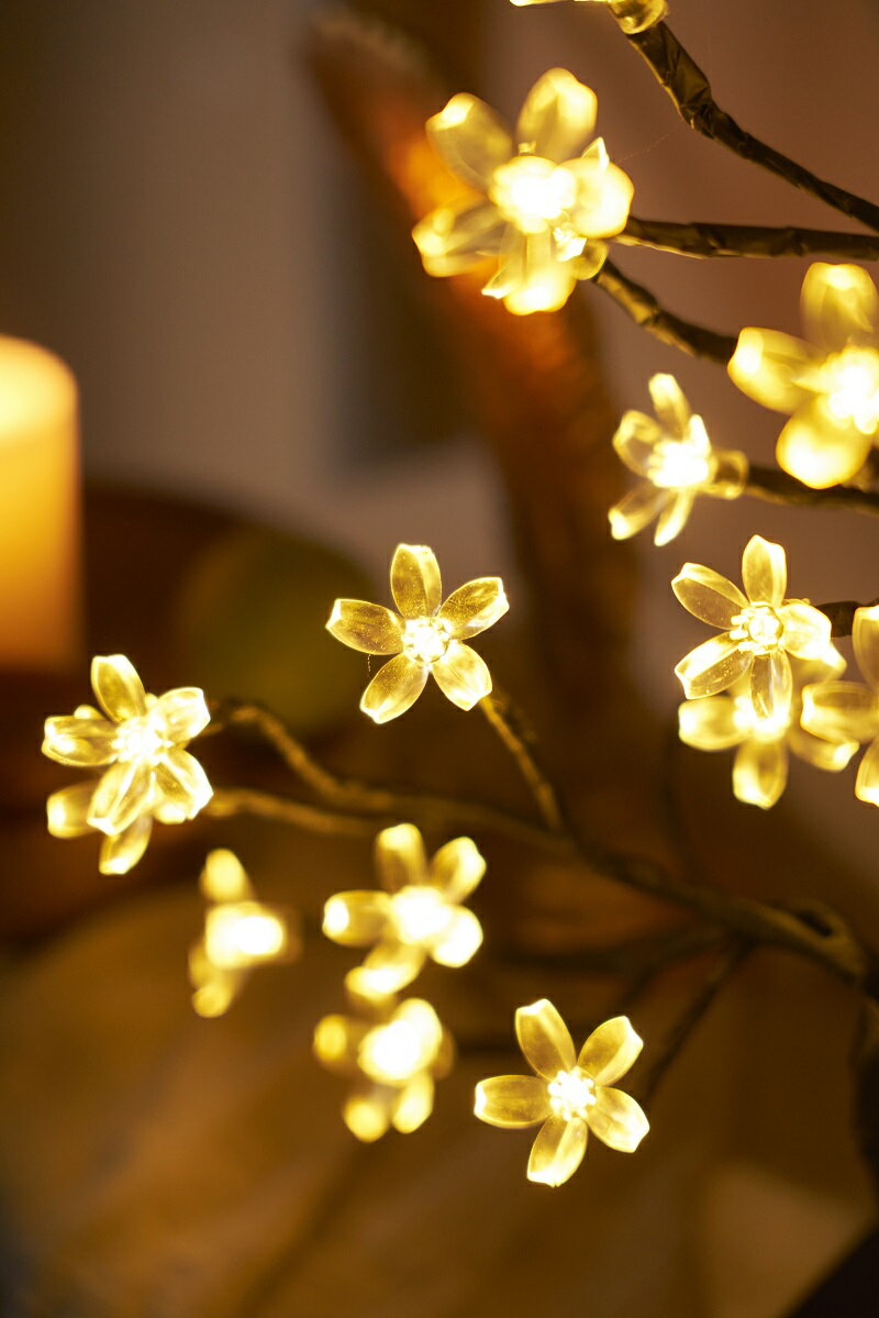 ＼MAX20★楽天スーパーSALE／桜の木 ブランチツリー 24LED 電球色 usb式 ツリーライト テーブルランプ 室内電飾 卓上 間接照明 さくら インテリア おしゃれ