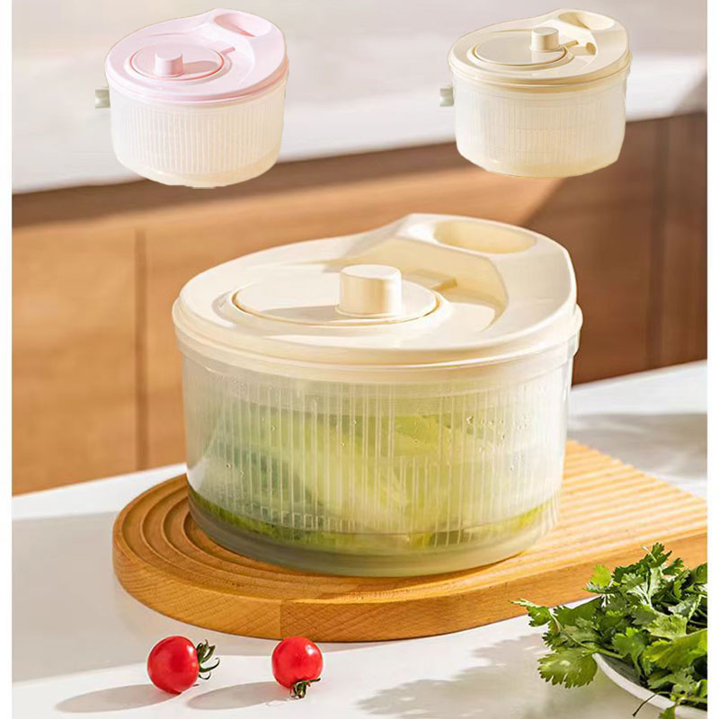 Rakuten - 野菜水切り器 手動 水切り 野菜 回転式 水切りバスケット キッチンツール おしゃれ キッチン 調理用具 料理 ボウル 便利 アイテム 果物 水切り器 グリーン 家庭用 キッチン用 22.5*15.5cm