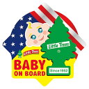 リトルツリー ステッカー ベイビーオンボード LittleTrees アメリカン雑貨 星条旗 BABYONBOARD かわいい アメリカン 安全運転 赤ちゃん ...
