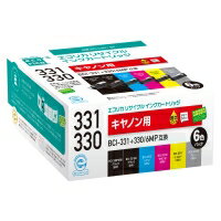 【ポイントアップ中！】【即納】キャノンインク（リサイクルインク／エコリカ製）BCI-331+330/6MP(6色..