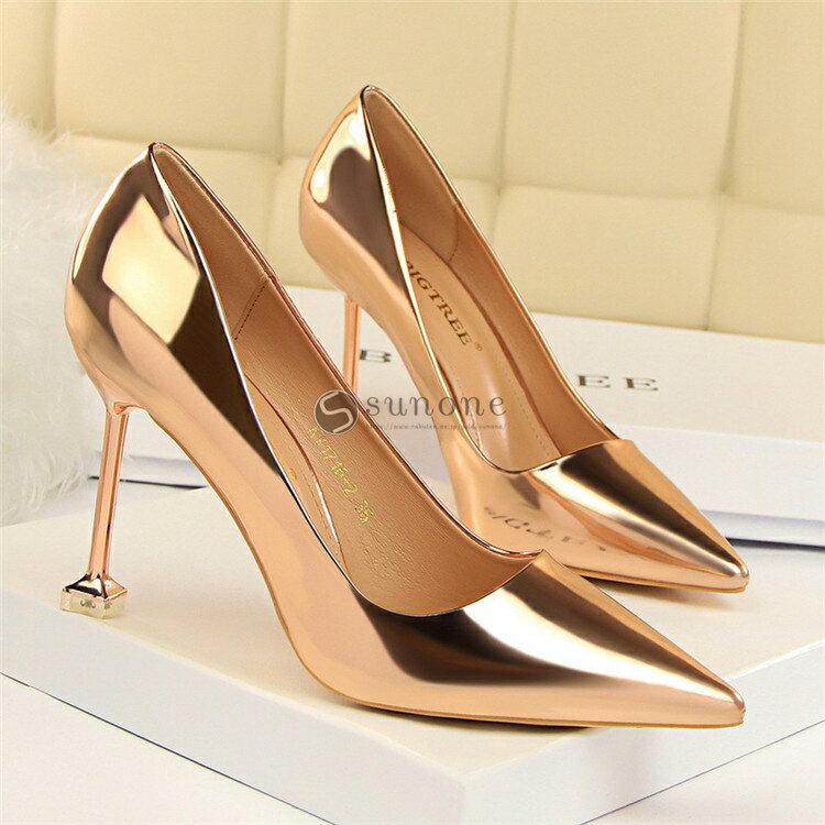 ヒール ポインテッドトゥ レディース シンプル スムース 痛くない 美脚...