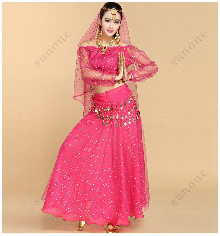 ベリーダンス衣装 ダンス衣装 4点セット アラジン ベリーダンスセット コスチューム アラジン 衣装 コスプレ 仮装 パーティー かわいい レッスン着 社交 文化祭