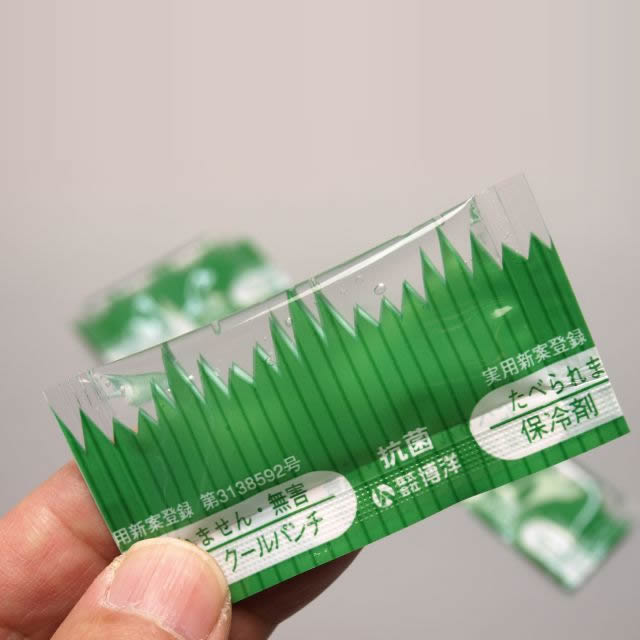 バラン・デザイン保冷剤　6g（75mm×40mm）1ケース（120個入×20セット）チャック付き透明ポリ袋【 レジャー　冷凍食品　低温輸送　お弁当等に 】 3