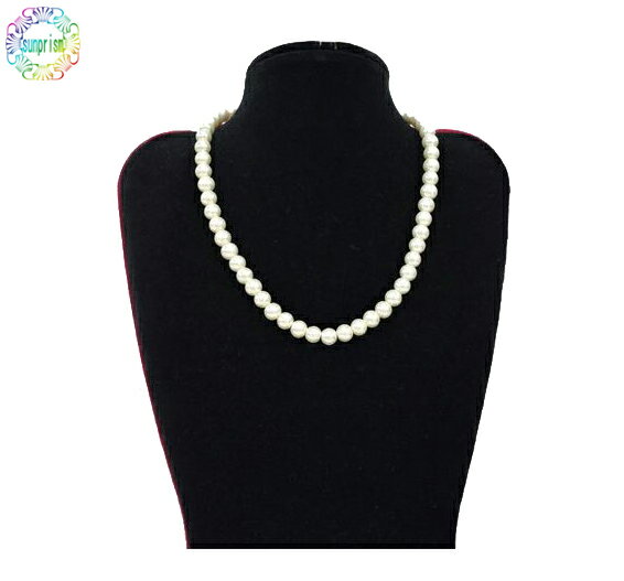 【500円ポッキリ】パール調 ネックレス 8.2mm玉 一連 ネックレス 訳あり パールホワイト ネックレス パール パーティー キラキラ 二次会 結婚式 アク...