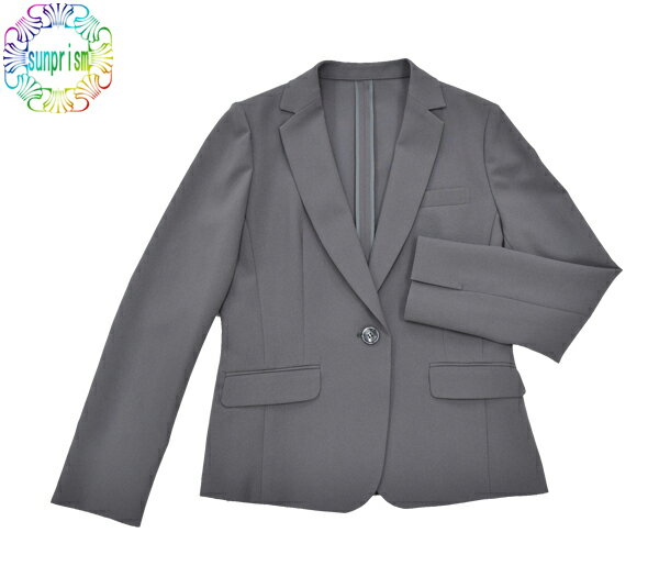 リクルートスーツ リクルートスカートスーツ 夏仕様 1つボタン グレー （ジャケット9号スカート7号）AR体 サマースーツ ビジネススーツ フ オフィススーツ オフィスユニフォーム 事務服 制服 通勤 就活 面接 就職活動 面接スーツ スーツ【訳あり】【あす楽対応】ワケあり