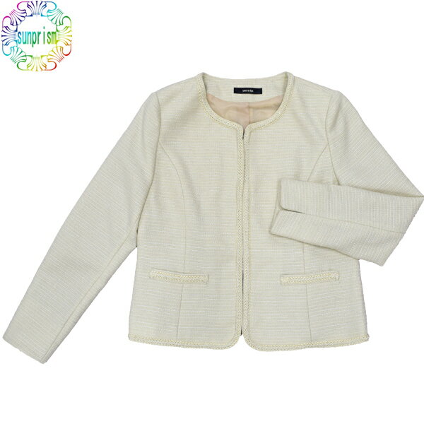 【SHOO・LA・RUE】ノーカラージャケット ベージュ 474 ML ジャケット レディース シューラルー【OUTLET】【あす楽対応】ワールド*