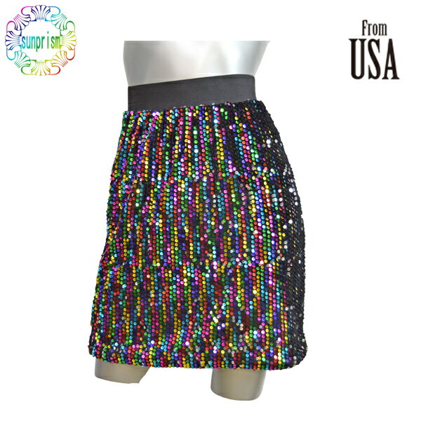 乐天商城 - 【1000円ポッキリ】Qi Yi ロサンゼルス スカートSK234 スパンコールスカート ダンススカート クラブ インポート LA ストレッチ ロサンゼルス リゾート セレブカジュアル アメリカ USA ロサンゼルス アパレル 【即日発送】
