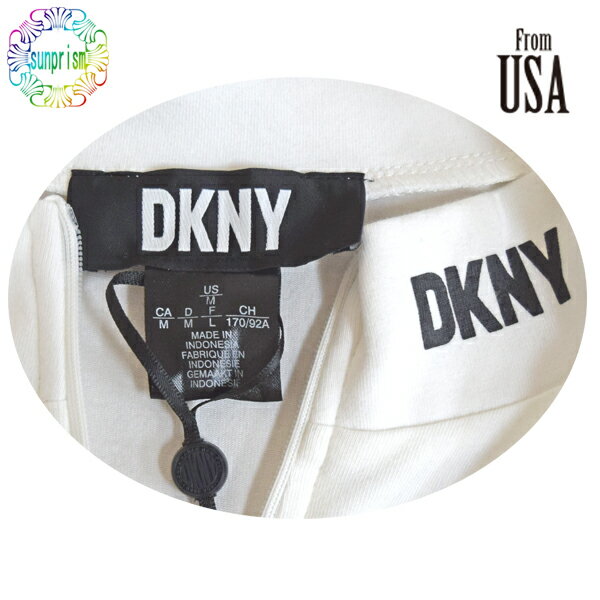 DKNY インポート ワンピース サイズM LA ドレス LA ワンピース ジャージ生地 ストレッチ バイカラー リゾート ワンピ 【訳あり】膝丈 セレブカジュアル アメリカ USA ロサンゼルス インポートクリスマス パーティー 結婚式 二次会 発表会【即日発送】