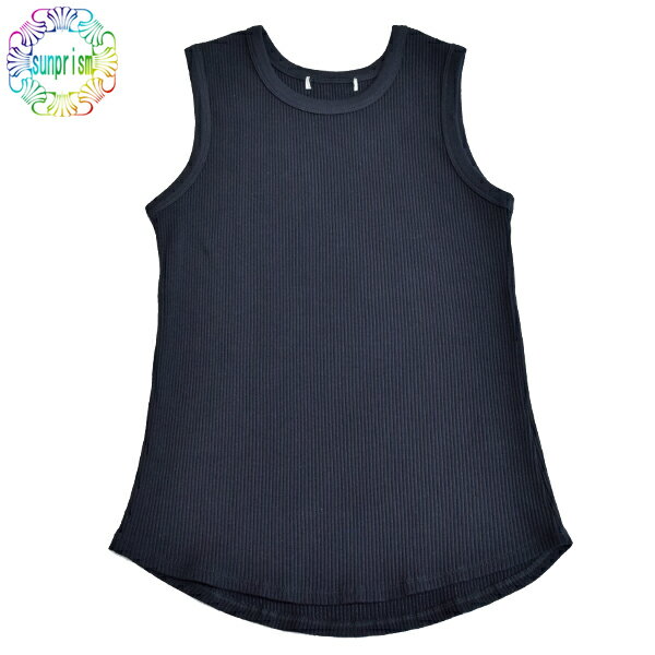 【1000円ポッキリ】【OUTLET】タンクトップ コットン91％ BOX737 ブラック ノースリーブ 春 夏 秋 サイズ2 3トップス タウンウェアー カジュアル カットソー インナー ダンス ルームウェア ヨガ フィットネス ストレッチ ネコポス対応 即日発送