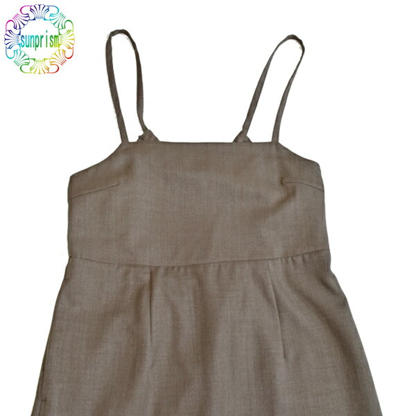 【1500円ポッキリ】【訳有り】ジャンパースカー ト タイト ジャンスカ OP477 ブラウン 後ろリボン ふんわり 体型カバー 体型隠し 大人 上品 20代30代 40代レディース ファッション 着痩せ