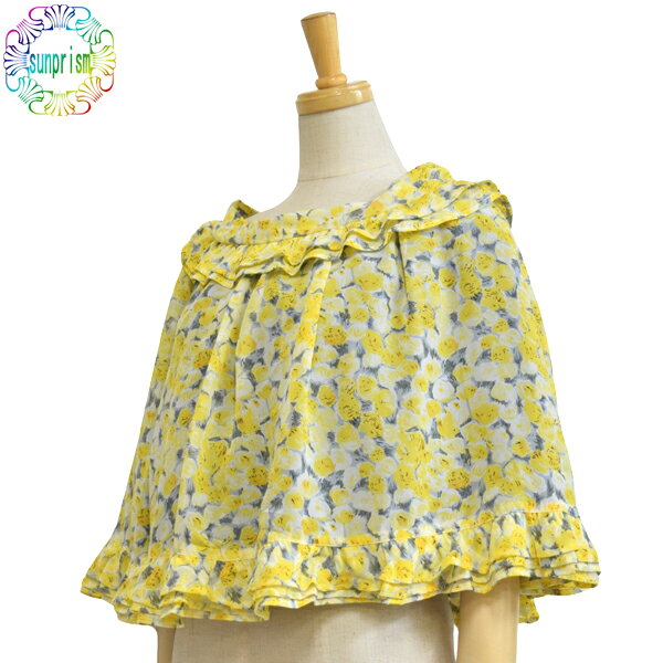 樂天商城 - 【1500円ポッキリ】【訳あり 】ブラウス ポンチョ　ブラウス B234 イエロー 羽織ブラウス オーバーブラウス フリルブラウス 花柄ブラウス　ブラウスカーディガン