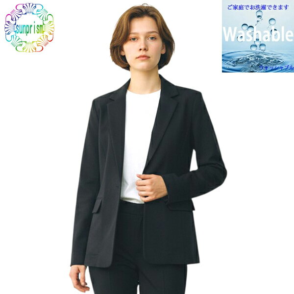 乐天商城 - (値下げしました）セレモニージャケット 裏起毛テーラード リクルートジャケット 卒業式 入学式BOX829 レディース 1つボタン ブラック 黒 暖かい 美シルエット 高級生地使用 ウォッシャブル お家でお洗濯OK! ビジネスジャケット オフィスジャケット ユニフォーム