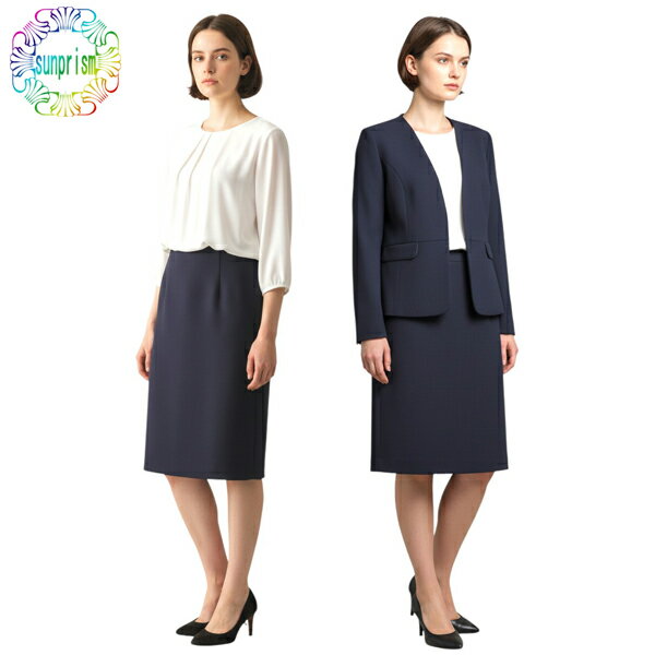 【訳あり】2点セット スーツ ワンピース セレモニー ワンピース スーツ C409 ネイビー 9号 ノーカラースーツ セレモニースーツ 入園式 入学式 卒業式 卒園式 ママスーツ