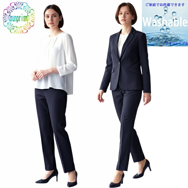 乐天商城 - 【訳あり】スーツレディース パンツスーツ テーラードカラースーツ ネイビー c420 3点セット 卒業式 入学式お受験 卒園式 入園式 七五三 セットアップ お宮参り 服装 母親 母 セレモニー スーツ ノーカラージャケット ブラウス 3点セットスーツ 営業