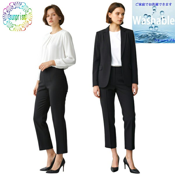 乐天商城 - 【訳あり】3点セット スーツ リクルートスーツ レディース 就活 パンツスーツ ブラウス付 就活 1つボタン ブラック AR体 股下63cm ウォッシャブル お家でお洗濯OK! ビジネススーツ オフィススーツ オフィス 事務服 制服 通勤 就活 面接 就職活動 入学式 卒業式