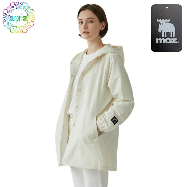 樂天商城 - moz モズ コート アウター レディース moz sweden BOX840 フーディーコート パーカーコート 羽織 防寒ベスト 着ぶくれせず軽い 大きいサイズ 3L 4L シャカシャカコート 両脇ポケット