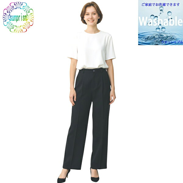 乐天商城 - 【訳あり】【1500円ポッキリ】 パンツ ワイドパンツ パンツ BOX868 ブラック ダブルタックパンツ ウエストバックゴム ポケット付き きれいめパンツ 春夏秋