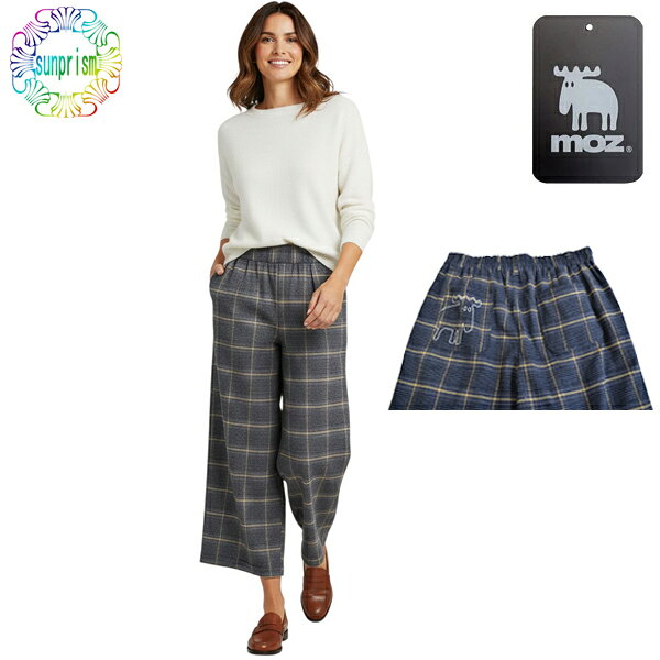 樂天商城 - 【1980円ポッキリ】MOZ モズ パンツ ワイドパンツ パンツ BOX841　 ウエストゴム ポケット付き 森ガール 3L　大きいサイズ