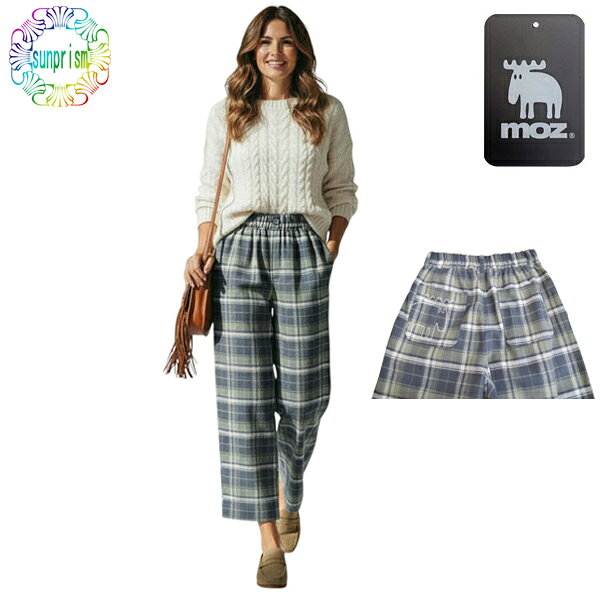 乐天商城 - 【1980円ポッキリ】MOZ モズ パンツ ワイドパンツ パンツ BOX841　 ウエストゴム ポケット付き 森ガール 大きいサイズ