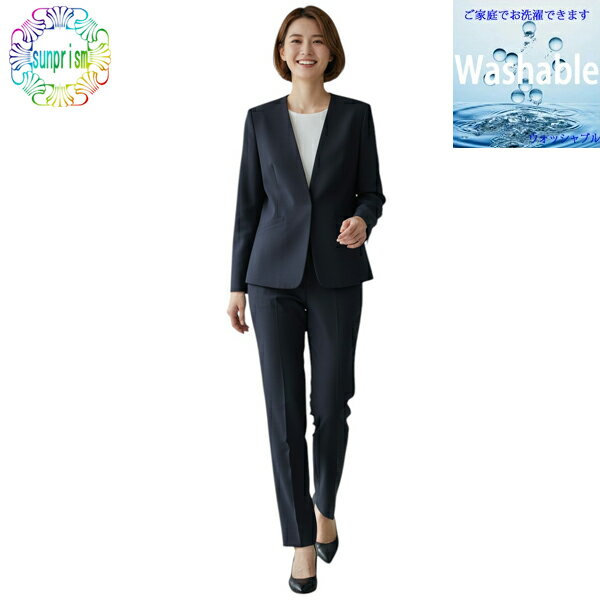 乐天商城 - 【訳あり】スーツレディース パンツスーツ テーラードカラースーツ ブラック c473 3点セット 卒業式 入学式お受験 卒園式 入園式 七五三 セットアップ お宮参り 服装 母親 母 セレモニー スーツ ノーカラージャケット ブラウス 3点セットスーツ 営業