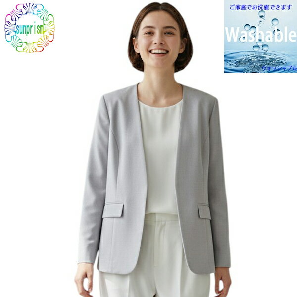 樂天商城 - 【訳あり】【1980円ポッキリ】サマージャケット シンプルジャケット J721 ライトグレー 裏無し 一重 涼しい 夏用ジャケット式典 セレモニー ジャケット レディース カラーフォーマル 母 ママ 結婚式 大人 オフィス 発表会 ォーマル お呼ばれ 同窓会 キチンと上品ジャケット