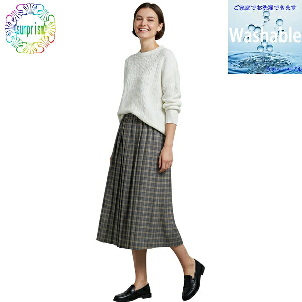 乐天商城 - 【1980円ポッキリ】【訳あり】プリーツスカート ロングスカート SK236 スカート 裏地有り ウエストゴム スカート