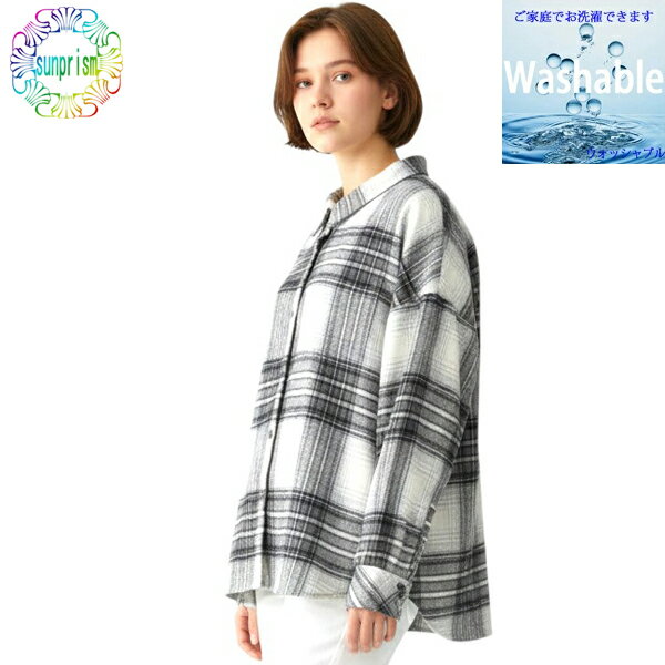 樂天商城 - 【1000円ポッキリ】フランネル ネルシャツ BOX838 グレー シャツチュニック チェックシャツ ネルシャツ チェック柄 暖かい ボタンシャツ 厚手 カジュアル ゆったりとしたシルエット 体型カバー 柔らか 長袖シャツ ブラウス 【大きいサイズ】