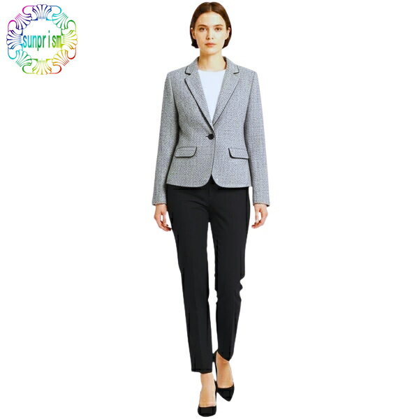 乐天商城 - 【9号のみのみため値下げ】【訳あり】スーツレディース ママ レディース テーラードカラースーツ ジャケットネイビー c443 股下68cm ビジネス セットアップ お宮参り 母 セレモニー スーツ ノーカラージャケット ブラウス パンツ 3点セット