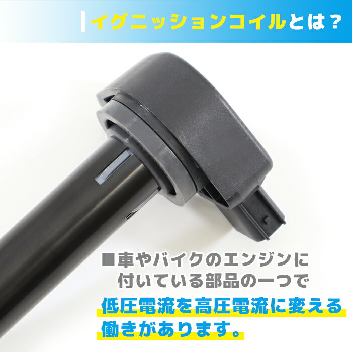 ホンダ アクティ HH6 イグニッションコイル 1本 保証付 純正同等品 1本 30520-RGA-004 30520-PFE-004 互換品 スパークプラグ 点火コイル スパークコイル 車 修理 メンテナンス 整備 交換 部品 パーツ 3