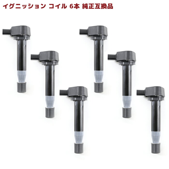 イグニッションコイル 6本 保証付 純正同等品 30520-RGA-004 30520-PFE-004 互換品 メンテナンス 整備 交換 スパークプラグ 車 修理 ホンダ ライフ JB5 等