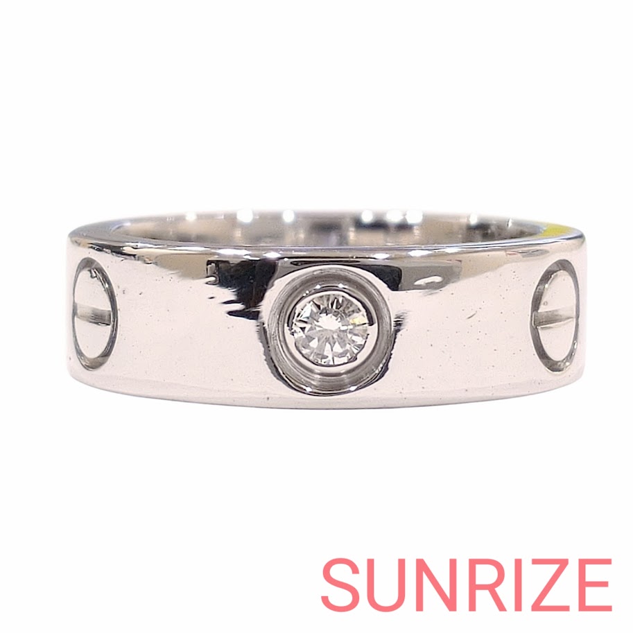 Rakuten - 750(K18WG) Cartier カルティエ ダイヤモンド3石 ラブリング クラシックモデル【T480】【中古】