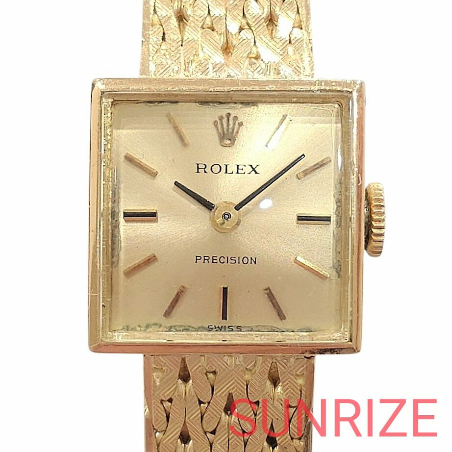 ROLEX ロレックス プレシジョン cal.1400 K18 750 手巻き ヴィンテージ レディース 腕時計 ゴールド 15mm アンティーク 稼働品【中古】【送料無料】