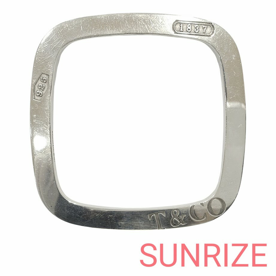Rakuten - Tiffany & Co. ティファニー 1837 フラット スクエア バングル ブレスレット シルバー925 約47.6g アクセサリー【送料無料】【中古】