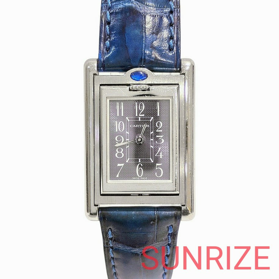 Other - Cartier カルティエ タンク バスキュラント クオーツ シルバー×ブルー ケース32×22mm 腕回り16cm【送料無料】【中古】